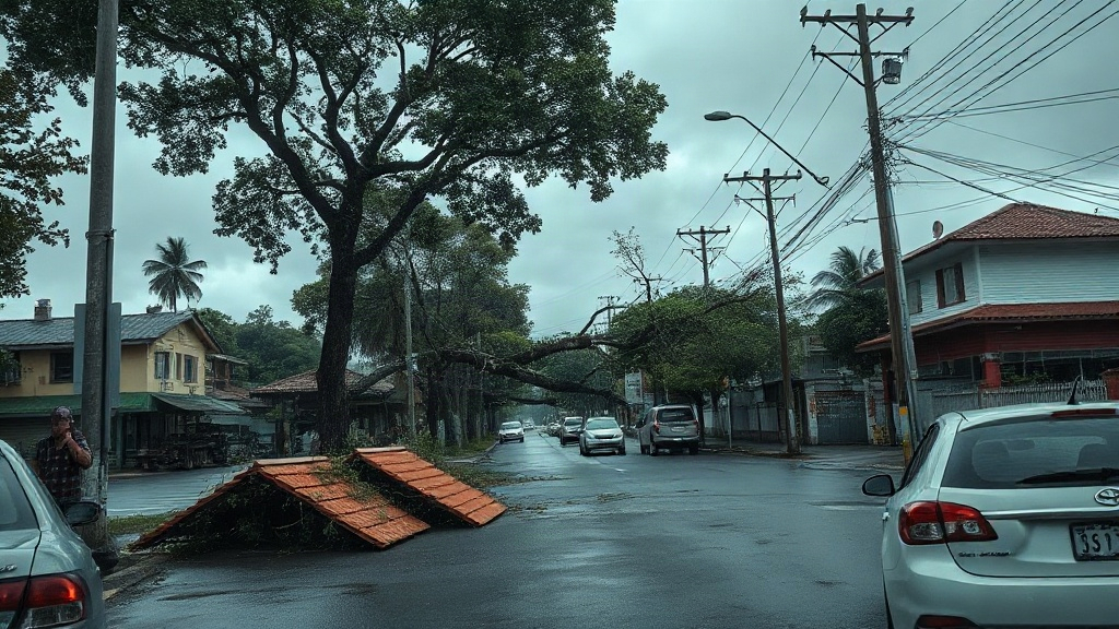 Temporal em Apucarana deixa milhares sem energia e causa estragos