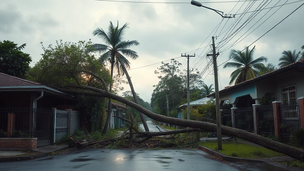 Temporal derruba 10 árvores e atinge casa em Rolândia