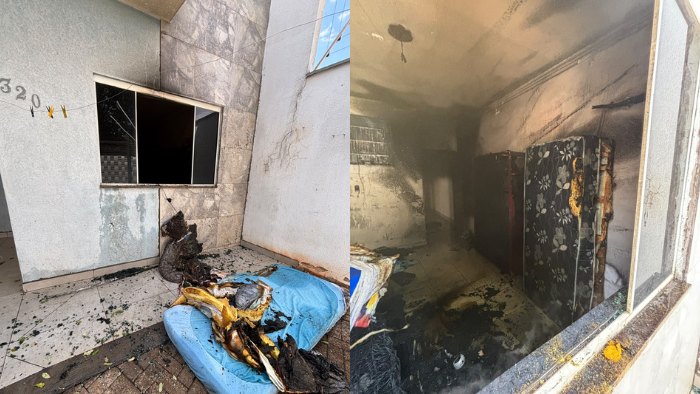 Criança autista causa incêndio em Maringá ao brincar com vela perto de colchão