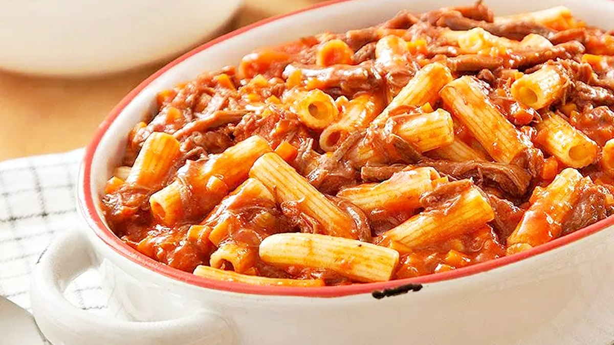 Receita de Macarrão ao Ragu de Costela para fazer em casa