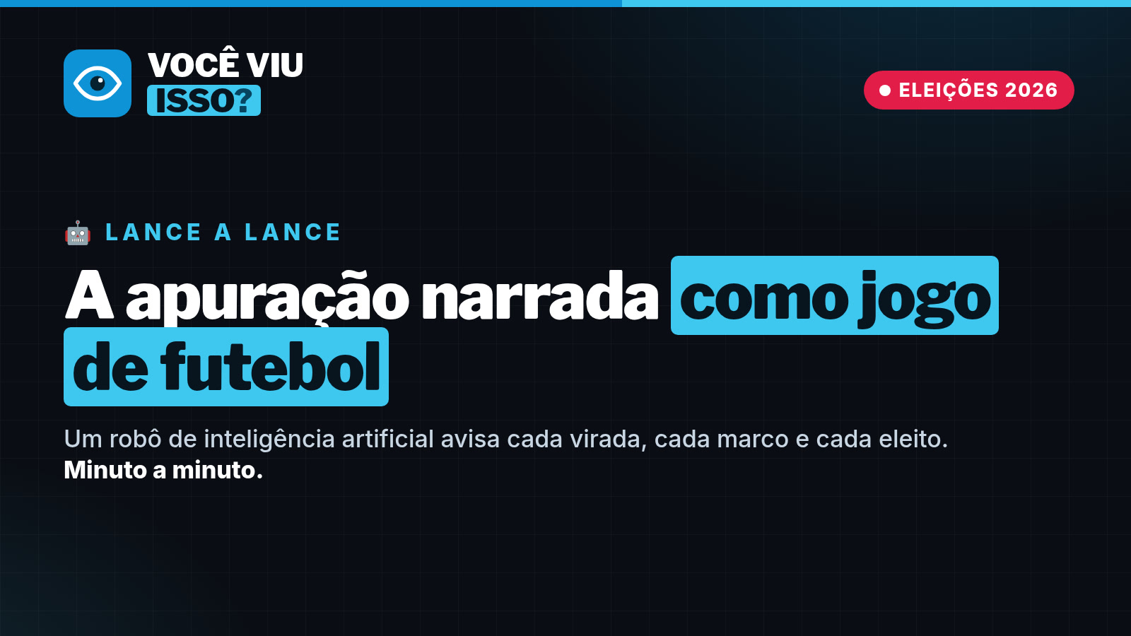 Apuração lance a lance: robô de inteligência artificial narra a eleição do Paraná como jogo de futebol