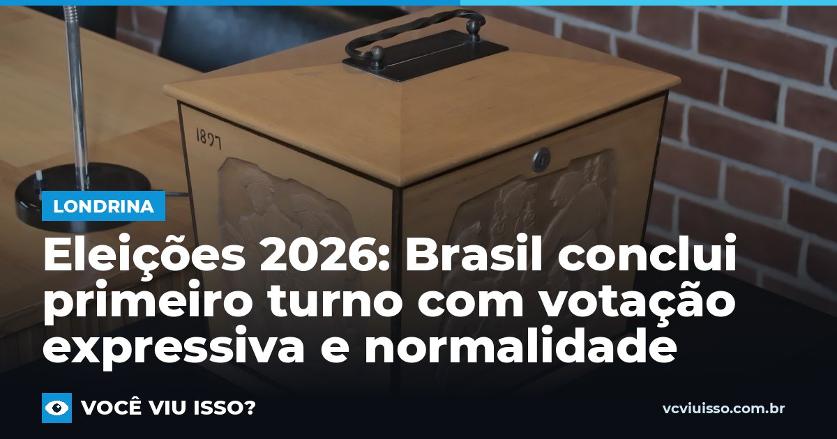 Eleições 2026: Brasil conclui primeiro turno com votação expressiva e normalidade