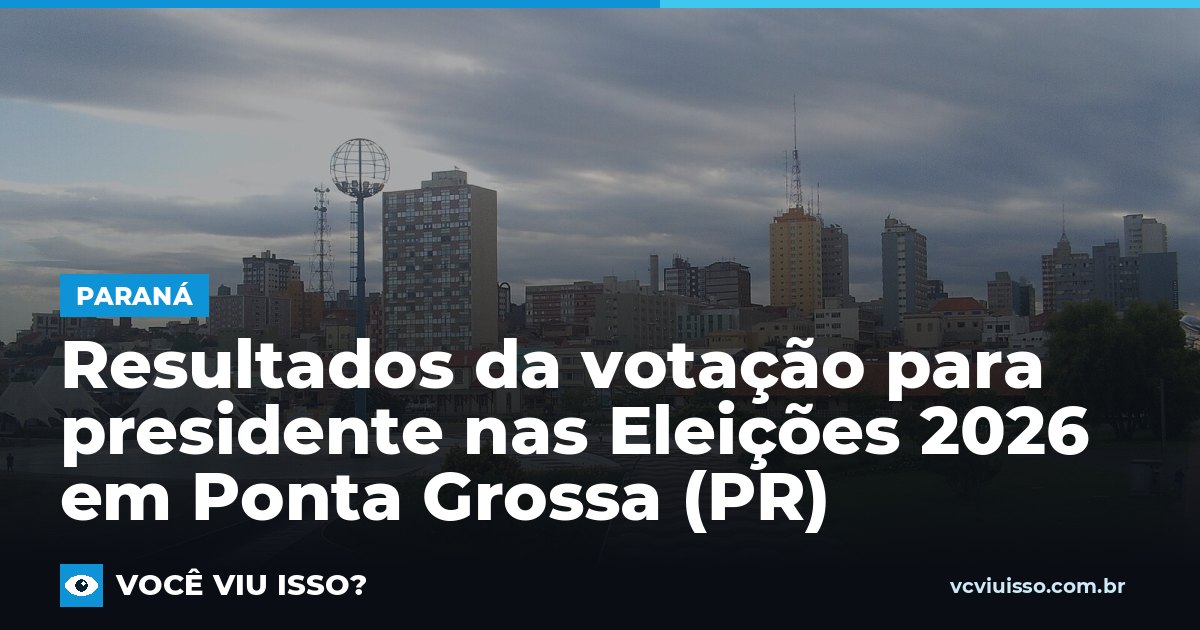 Resultados da votação para presidente nas Eleições 2026 em Ponta Grossa (PR)
