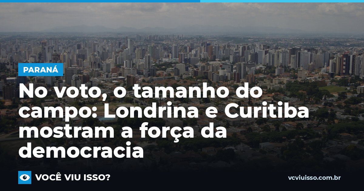 Card: No voto, o tamanho do campo: Londrina e Curitiba mostram a força da democracia