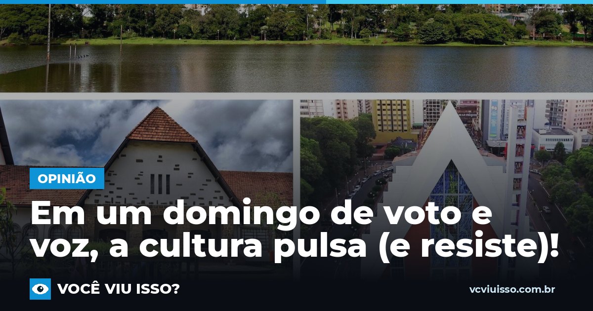 Card: Em um domingo de voto e voz, a cultura pulsa (e resiste)!