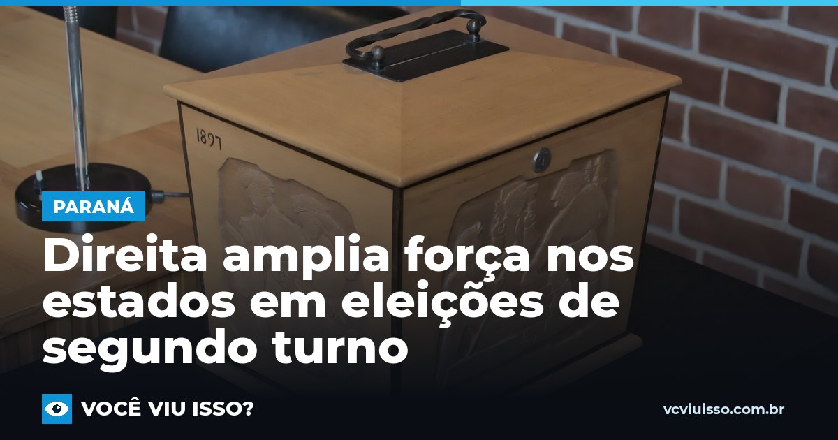 Card: Direita amplia força nos estados em eleições de segundo turno