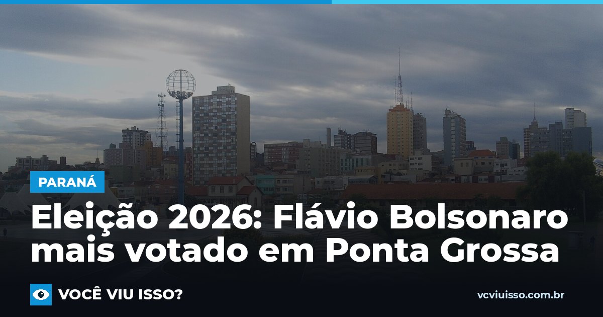 Eleição 2026: Flávio Bolsonaro mais votado em Ponta Grossa