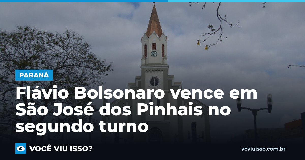 Card: Flávio Bolsonaro vence em São José dos Pinhais no segundo turno